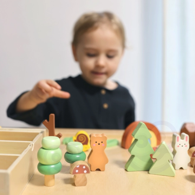 Set pădure din lemn copii Tooky Toy