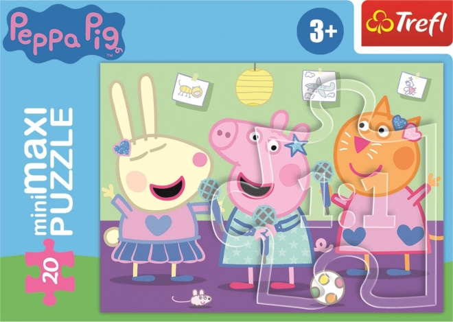 Puzzle Karaoke Peppa Pig de la Trefl, 20 piese