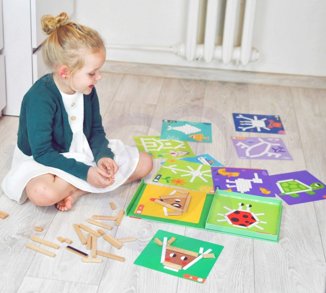 Joc de puzzle logic cu blocuri magnetice Tooky Toy