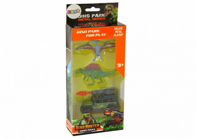 set figurine dinozauri cu vehicul rachetă