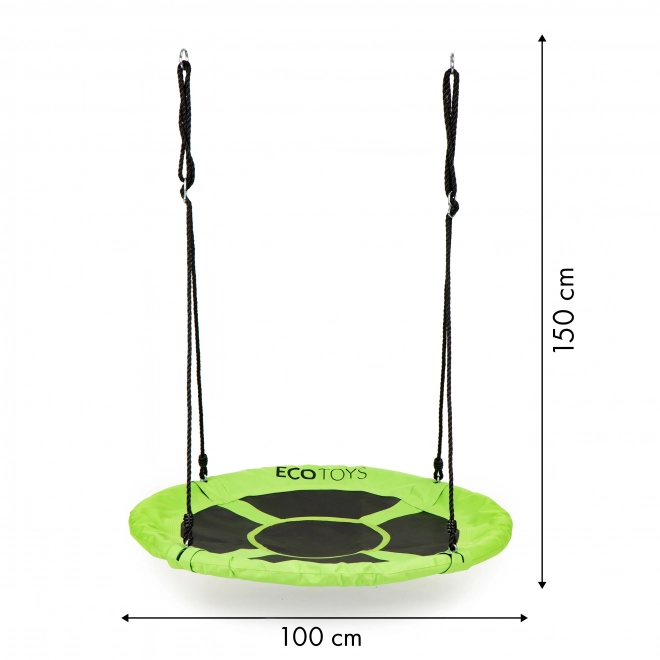 Leagăn de grădină cuib de barză 100cm ECOTOYS verde