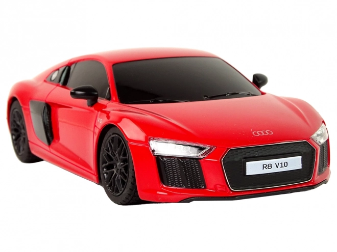 Mașină cu telecomandă audi r8 roșie 1:24