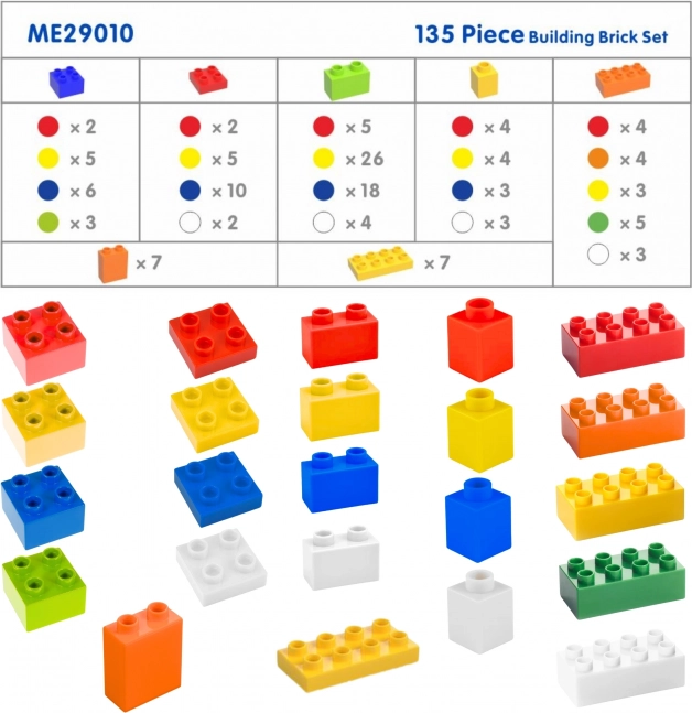 Set Masterkidz de blocuri STEM 135 piese cu accesorii pentru panou 4 buc