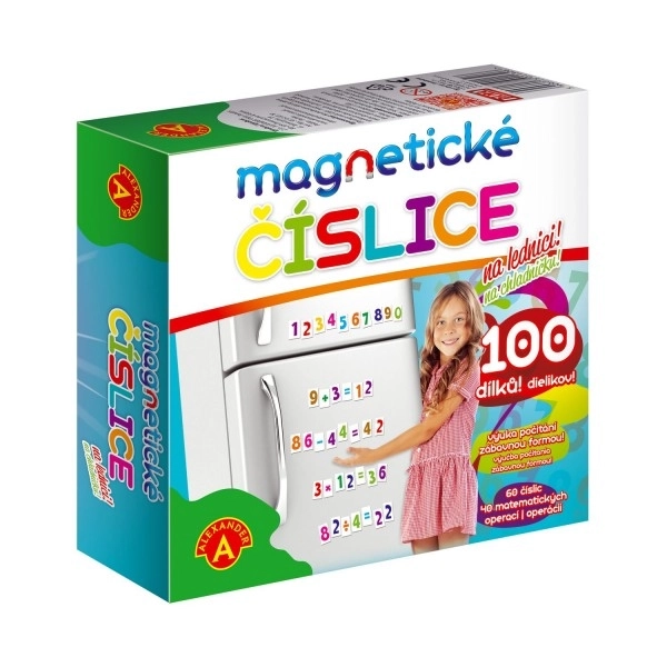 Cifre magnetice colorate pentru frigider