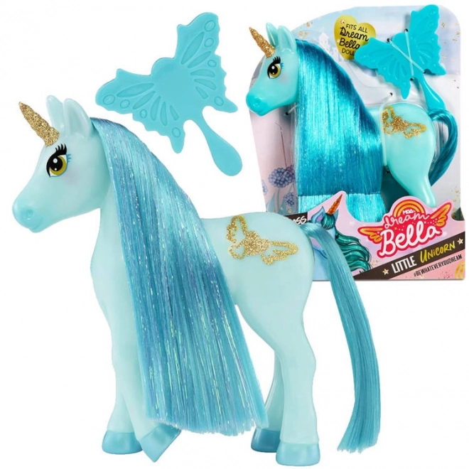 Unicornul Dream Bella Sea Glass cu pieptene – albastru