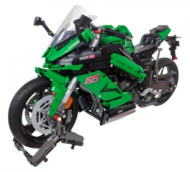 Set construcție motocicletă sport verde