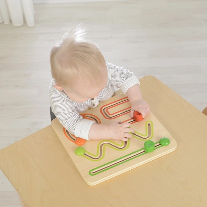 Tablă educațională cu labirint glisant Montessori