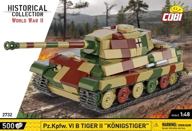 Model tancului Tiger II Königstiger din piese de plastic