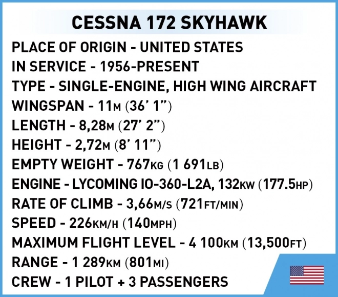 Cessna 172 Skyhawk din cărămizi, galben