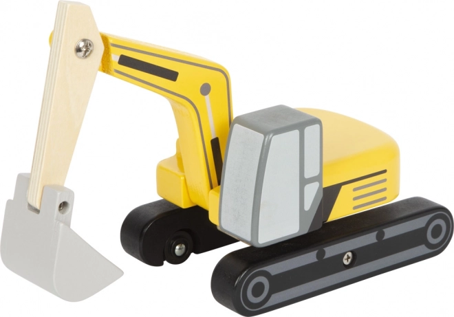 Excavator din lemn cu șenile Small Foot