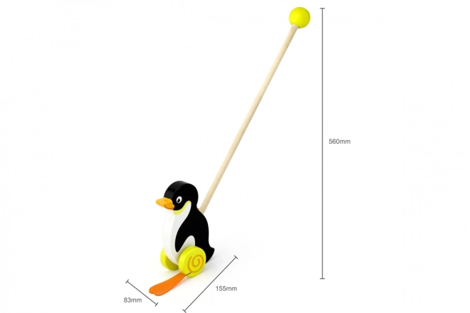 Pinguin împingător din lemn Viga Toys