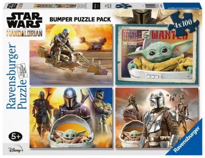 Puzzle RAVENSBURGER Star Wars: Mandalorian 4x100 de piese