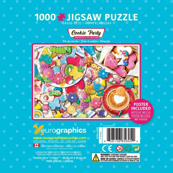 Puzzle Eurographics cutie metalică sărbătoare cu biscuiți 1000 de piese