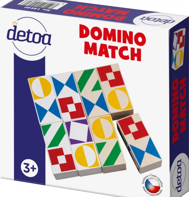 Joc de societate Domino Match din lemn în cutie
