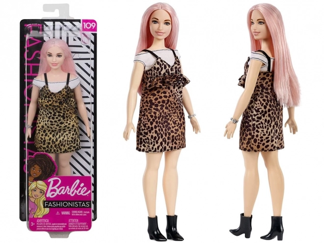 Lalea Barbie Fashionistas rochie cu imprimeu de leopard