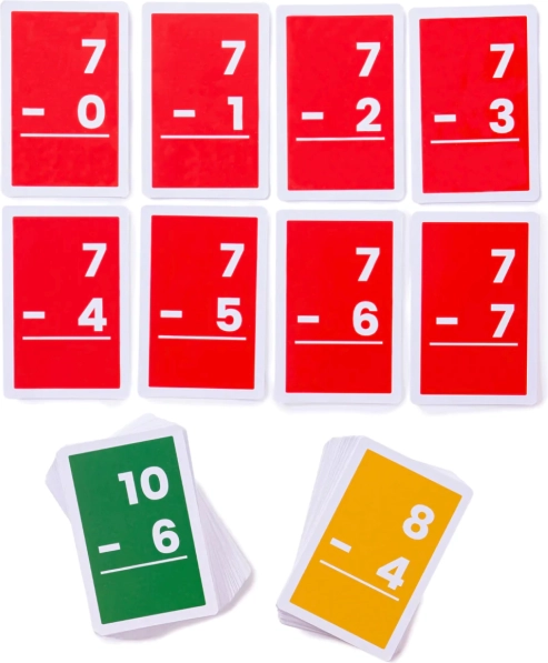 Bigjigs Toys Cartonașe Scădere 1-10