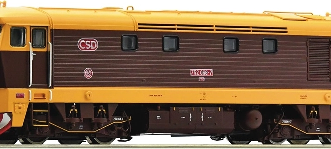 Roco locomotivă diesel 752 068-7 ČSD/ČD Bardotka H0