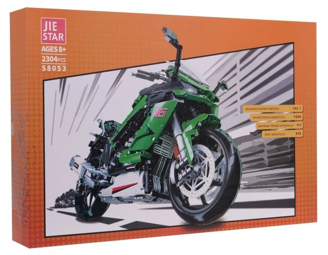 Set construcție motocicletă sport verde