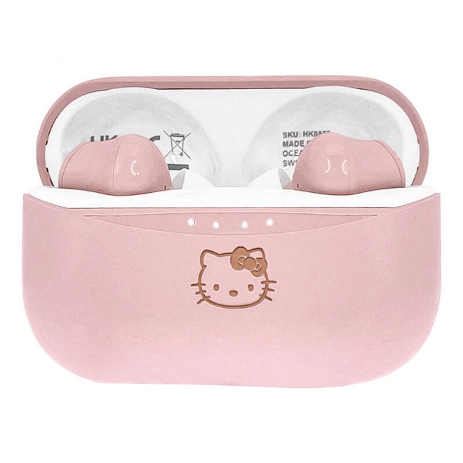 căști wireless hello kitty roz