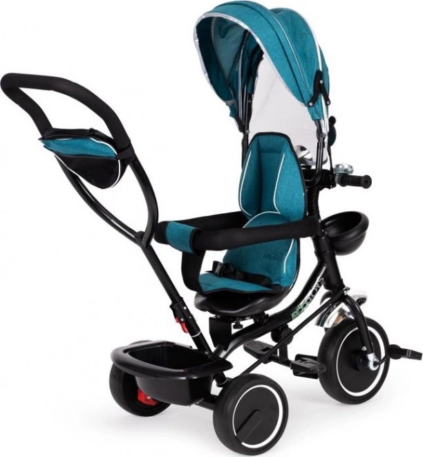Tricicletă cu scaun rotativ și copertină pentru copii Ecotoys