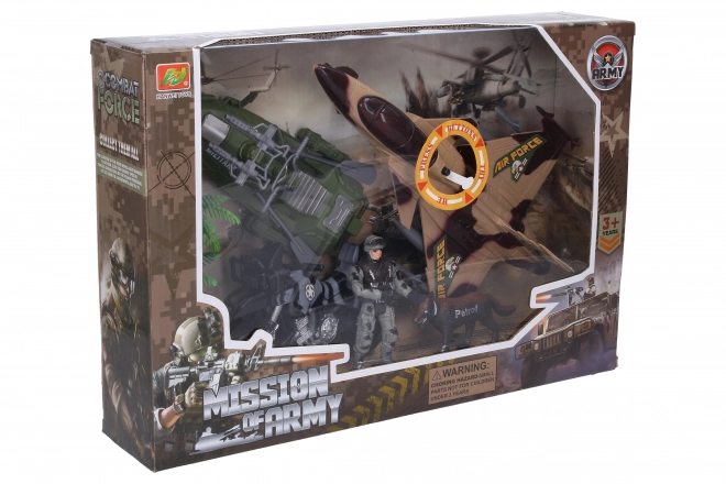 Set militar cu avion de luptă 28 cm