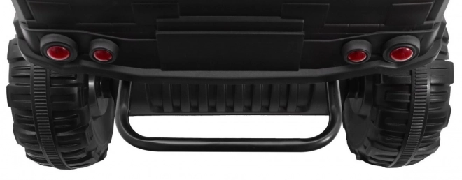 ATV XL 2,4GHz baterie pentru copii negru/verde + telecomandă + tracțiune 4x4 + suport bagaje + pornire lentă + EVA + LED audio