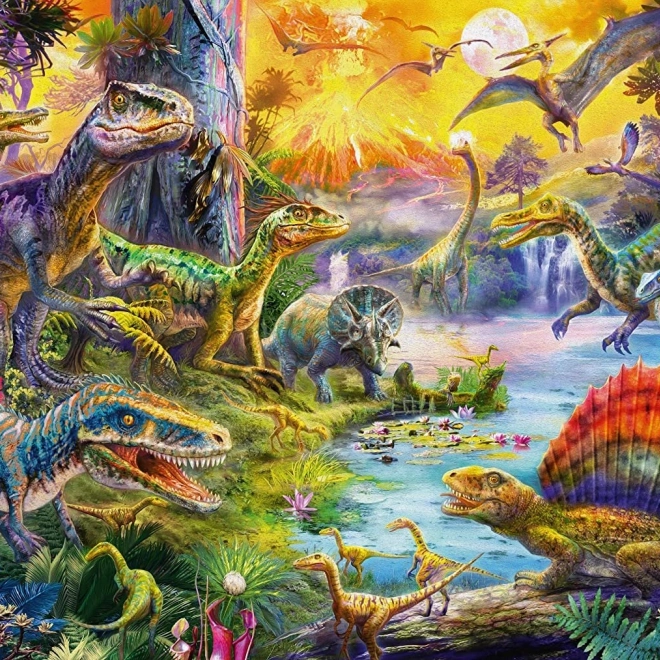 Ilustrație frumoasă cu dinozauri