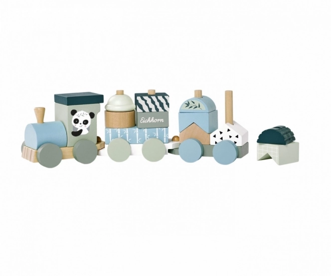Cuburi de tren din lemn Eichhorn