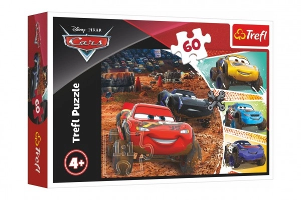 Puzzle 60 piese - Cars 3, Fulger McQueen și prietenii