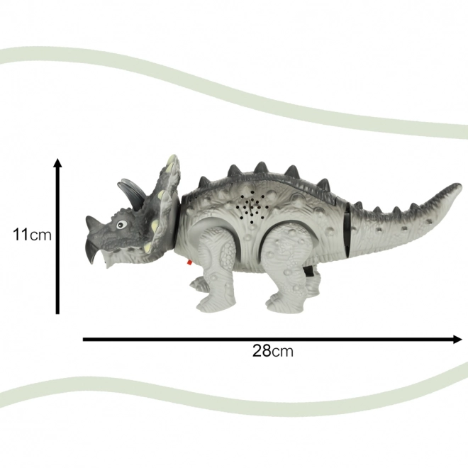 Dinozaur interactiv Triceratops pe baterii