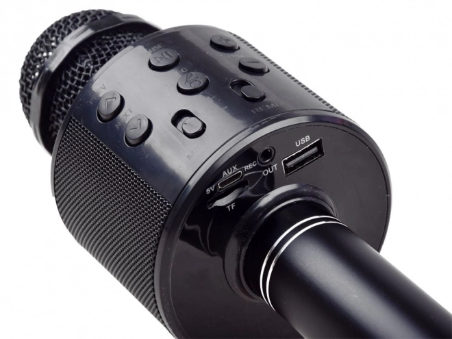 Mikrofon karaoke wireless cu difuzor – Negru