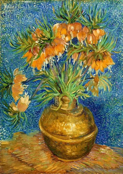 Puzzle de artă Vincent Van Gogh: Flori cu vază de cupru 1000 piese