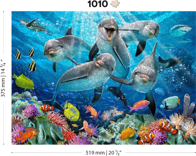 Puzzle din lemn Delfinii fericiți 1010 piese