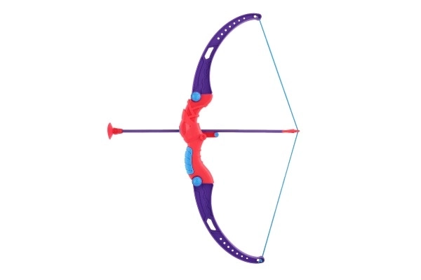Set arc cu săgeți cu ventuze și țintă roz-violet