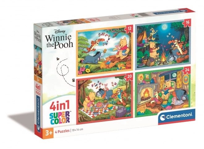 puzzle progresiv medvedul Winnie 4 în 1