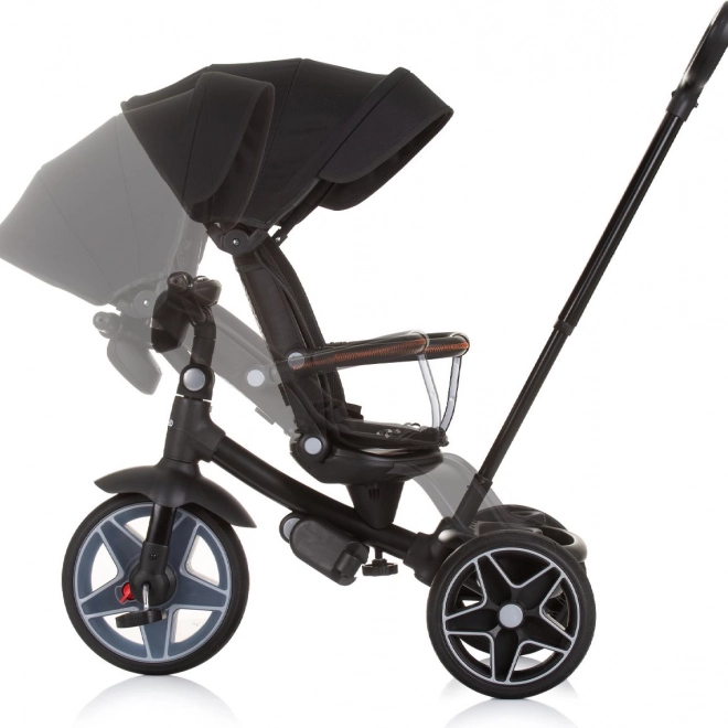 Chipolino tricicletă cu copertină și cutie muzicală Derby 2în1 Obsidian