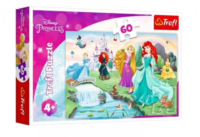 Puzzel Trefl întâlnește prințesele Disney 60 piese