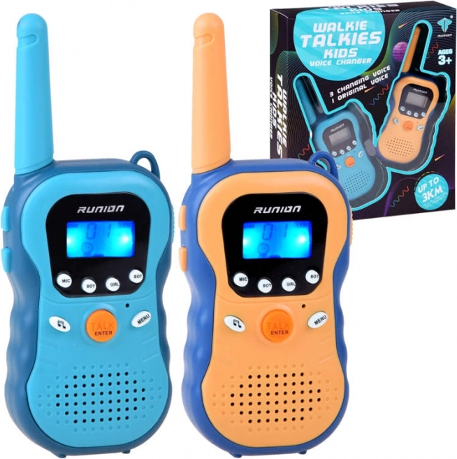 Stații walkie-talkie pentru copii cu rază de până la 3 km și schimbător de voce
