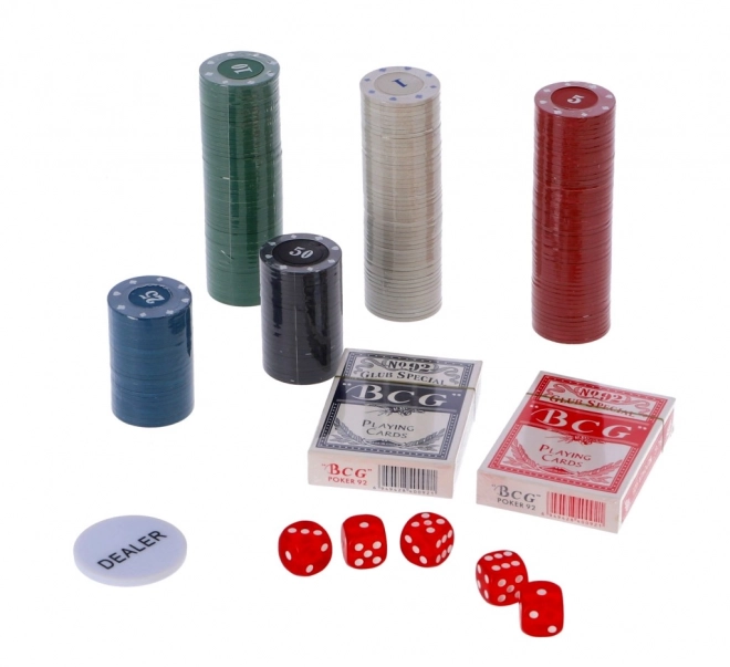 Set poker cu valiză metalică