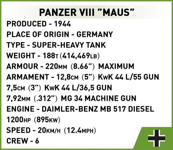 tanc Panzer VIII Maus de la Cobi