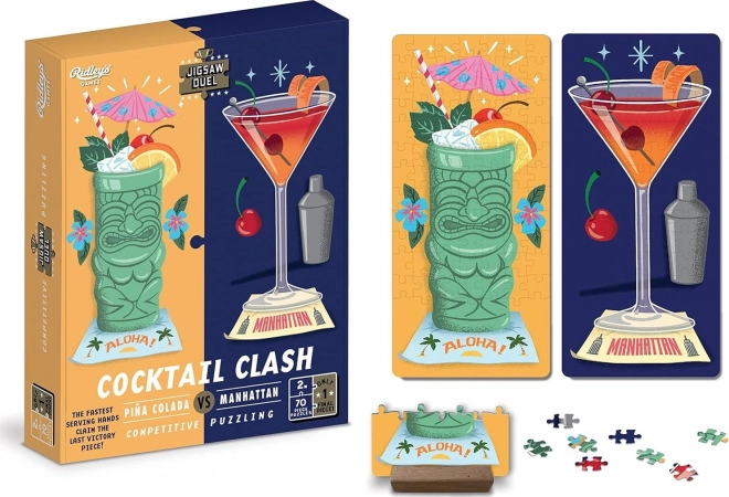 Puzzle Duel duel de cocktailuri: Piña Colada vs Manhattan 2×70 piese