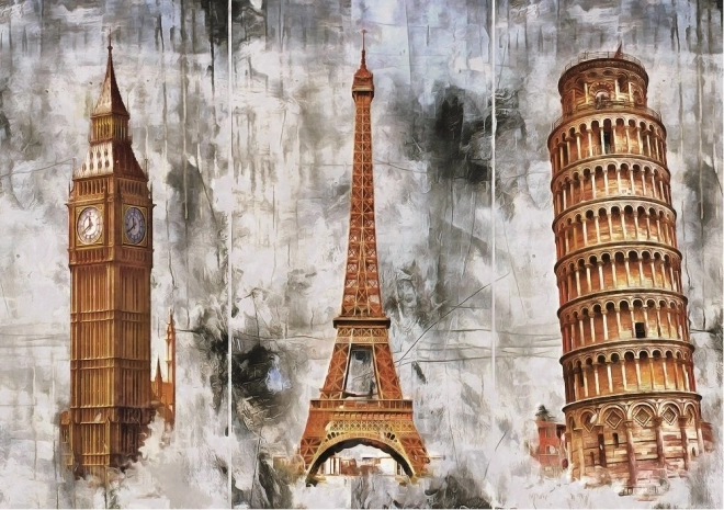 Puzzle Trei Orașe, Trei Turnuri 1000 Piese