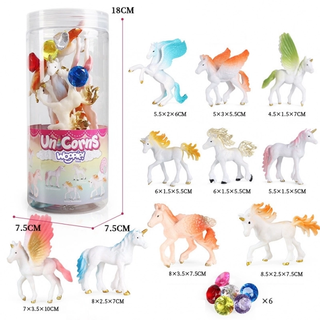 Set figurine unicorni Woopie
