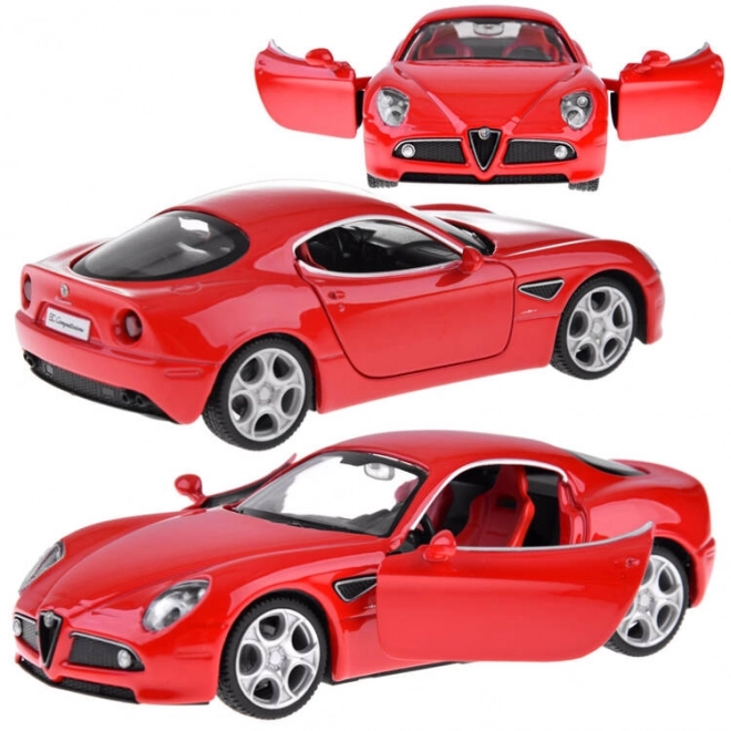 Mașinuță metalică Alfa Romeo 8C Competizione 1:32 cu lumini