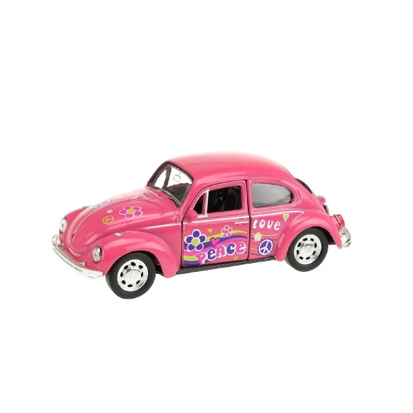 Mașinuță Welly Volkswagen Beetle retro din plastic, diverse culori