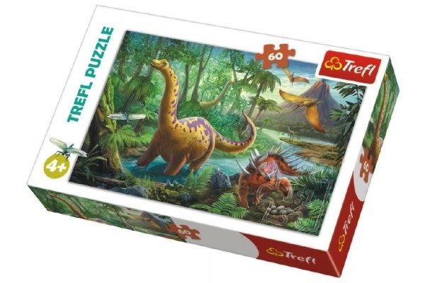 Puzzle 60 de piese - aventurile dinozaurilor