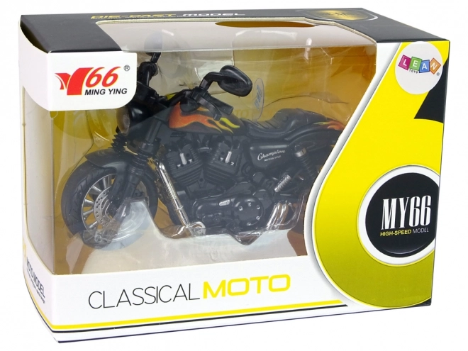Motocicleta Champion neagră 1:14 cu funcții sonore și luminoase