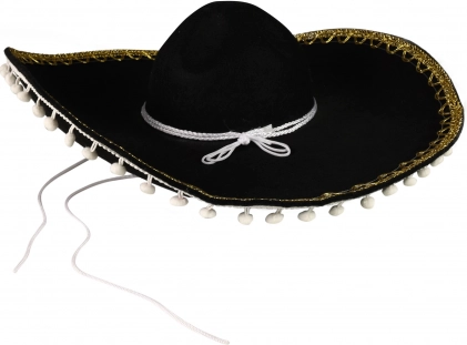 Sombrero mexican negru pentru adulți