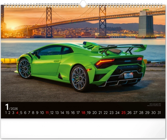 Calendar de perete Mașini Rapide 2026