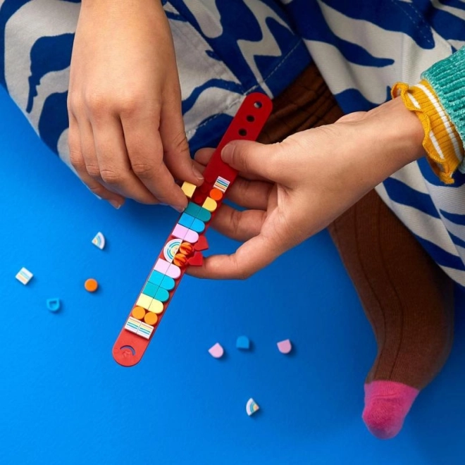 Brățară curcubeu cu pandantive Lego Dots